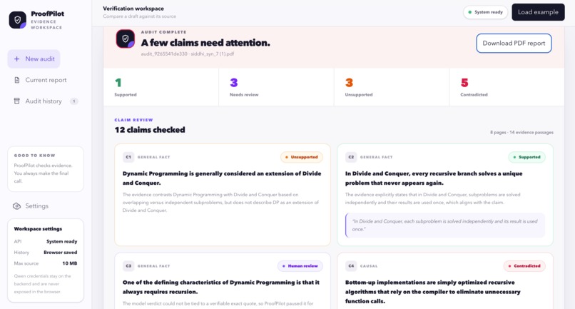 ProofPilot: AI Output Audit Coach – screenshot 5