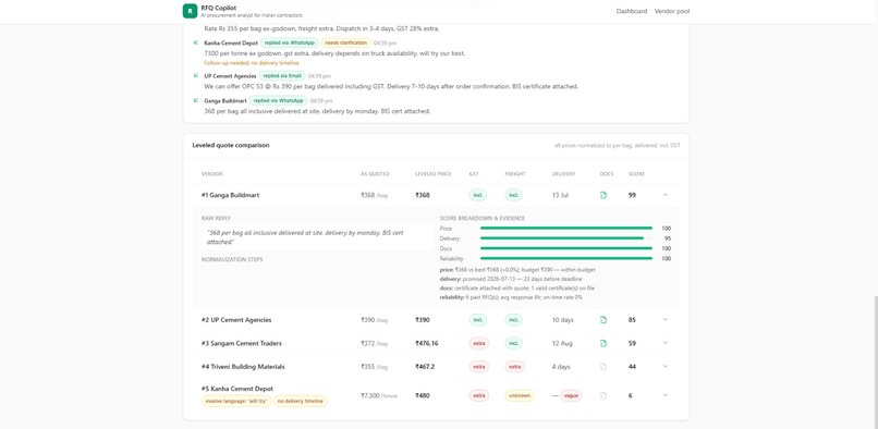 RFQ Copilot – screenshot 7