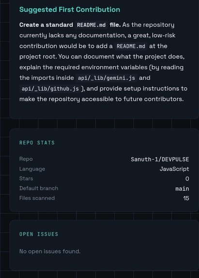 DEVPULSE – screenshot 2