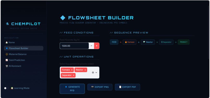 ChemPilot: AI Process Design Assistant – screenshot 4