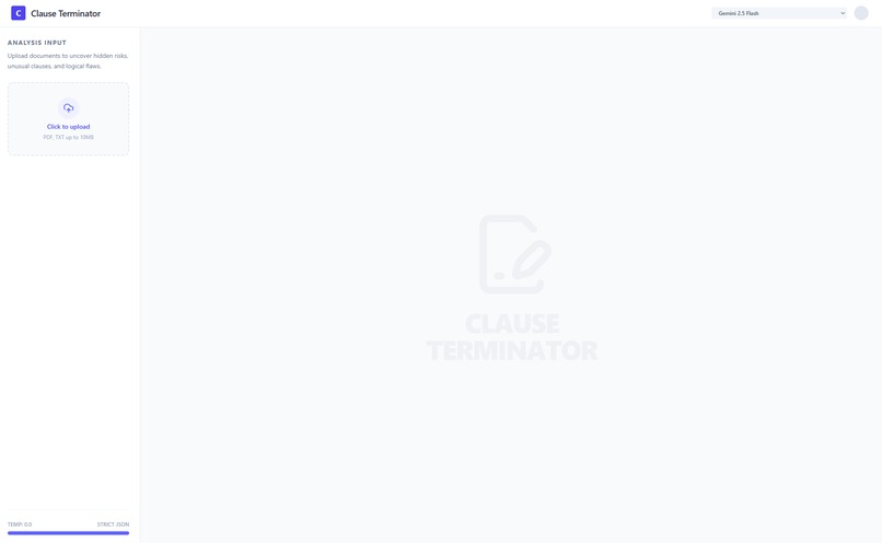 Clause terminator – screenshot 2