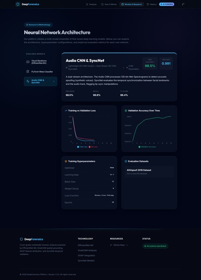 Deepfake Forensics & XAI Engine  – screenshot 3