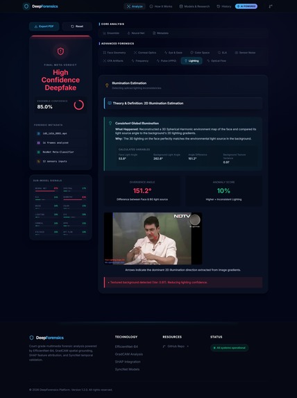 Deepfake Forensics & XAI Engine  – screenshot 4