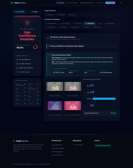 Deepfake Forensics & XAI Engine  – screenshot 7