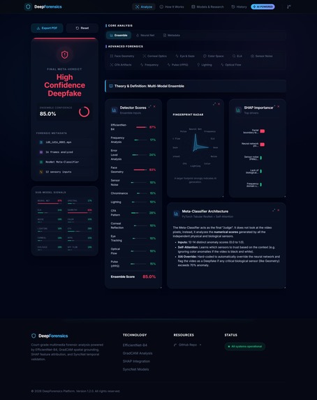 Deepfake Forensics & XAI Engine  – screenshot 10