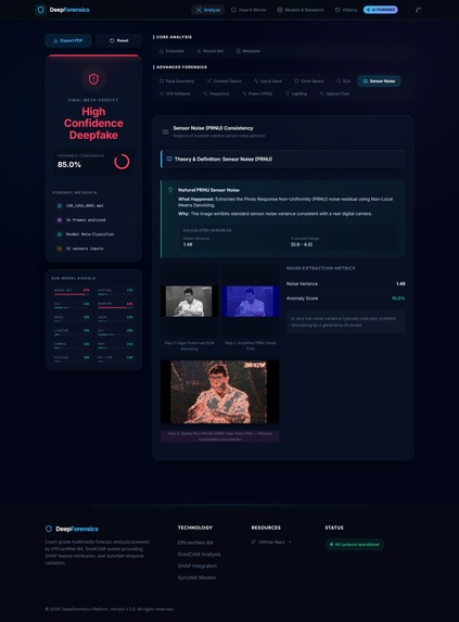 Deepfake Forensics & XAI Engine  – screenshot 11