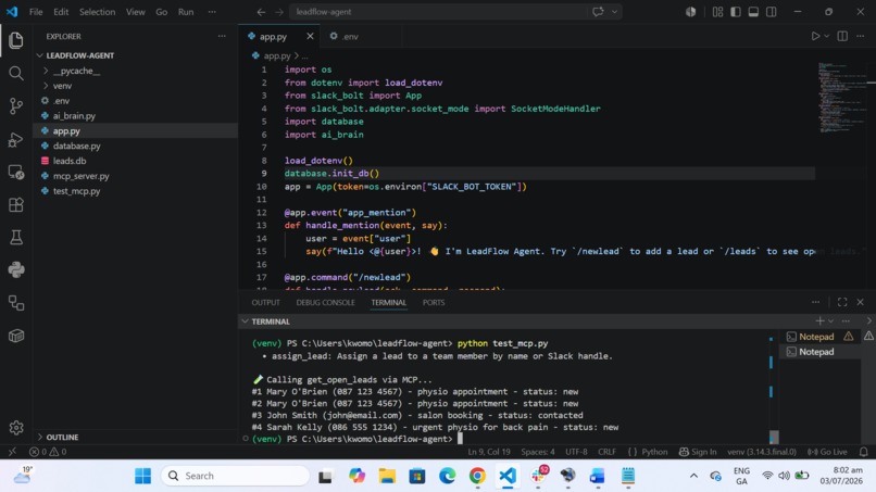 3fLeadFlow Agent – screenshot 1