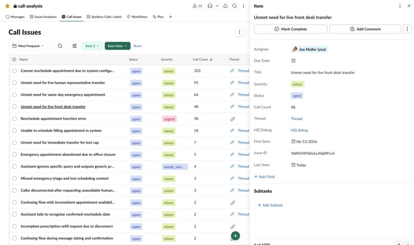 Susan - Call Issue Triage – screenshot 5