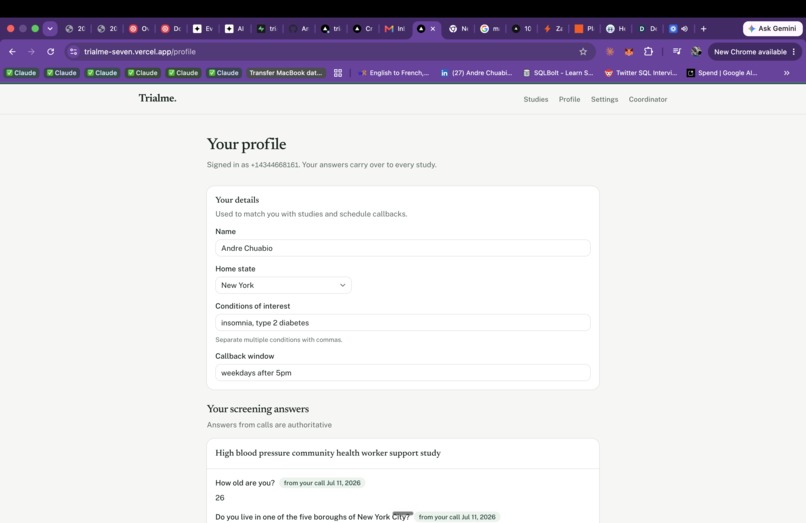 Trialme – screenshot 2