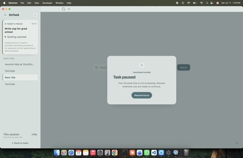 OnTask – screenshot 1