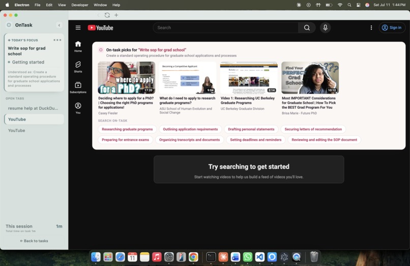 OnTask – screenshot 4
