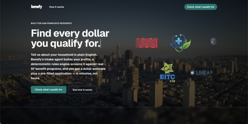 benefy – screenshot 1