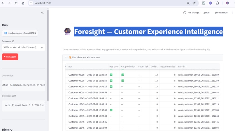 Foresight — Customer Experience Intelligence – screenshot 1