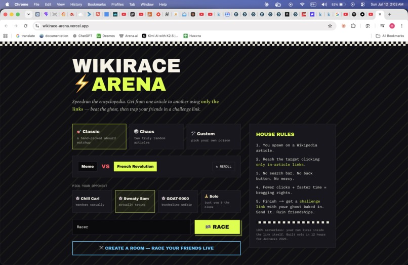 wikirace-arena – screenshot 4