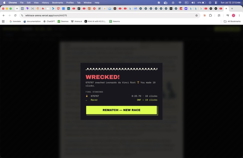 wikirace-arena – screenshot 3