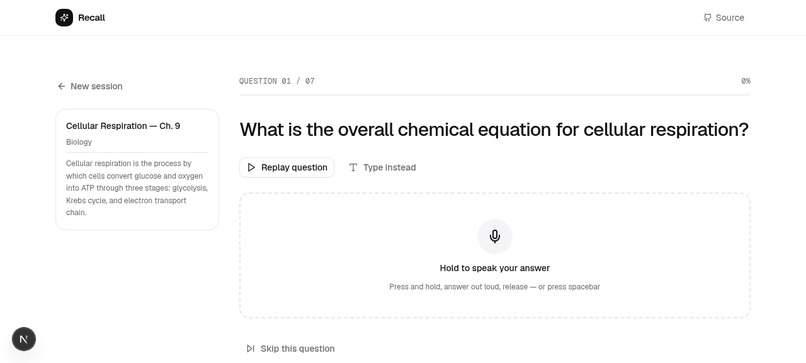 Recall – screenshot 3