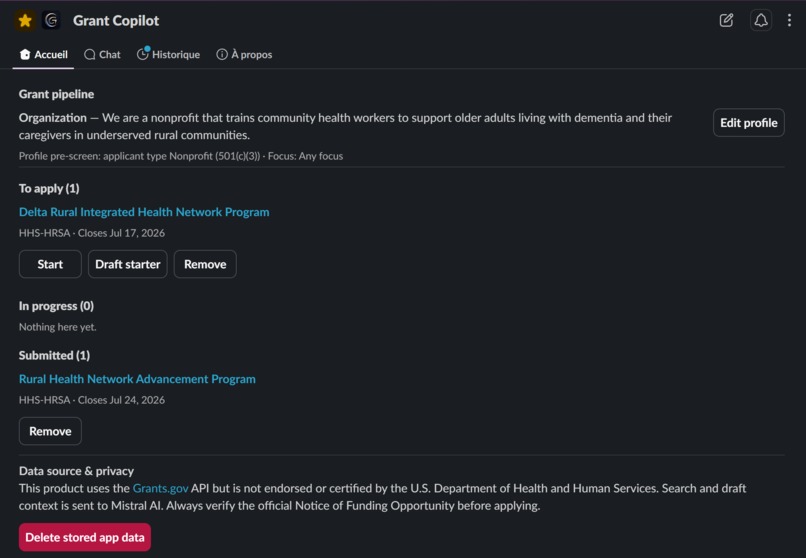 Grant Copilot – screenshot 2