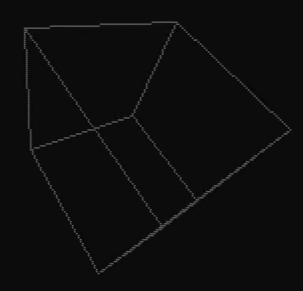 Rotating 3D ASCII cube hosted by Assembly x86-64 web server – screenshot 2