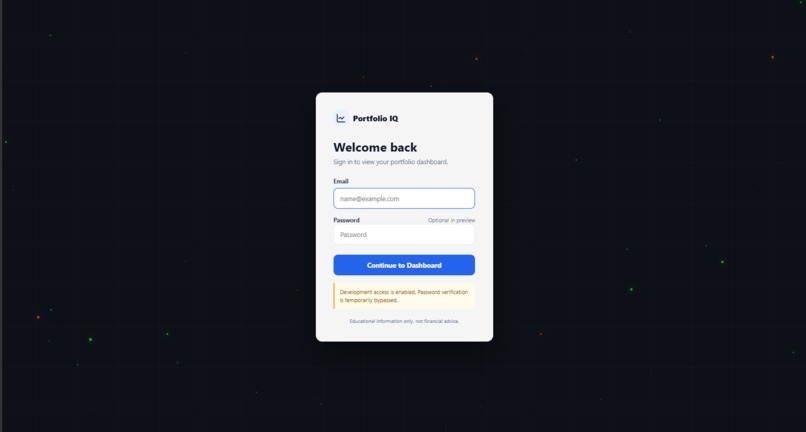PortfolioIQ – screenshot 1