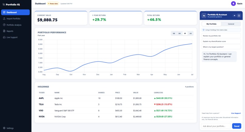 PortfolioIQ – screenshot 2