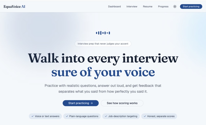 EquaVoice AI - Different Voices. Equal Opportunities. – screenshot 2