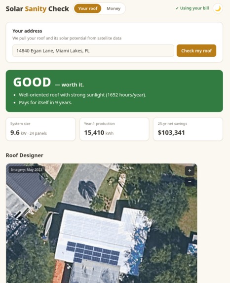 Solar-Sanity Check – screenshot 1