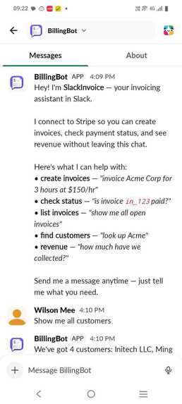 Slack Invoice – screenshot 2