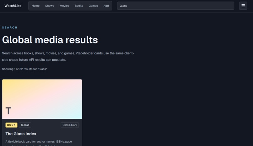 WatchList – screenshot 1