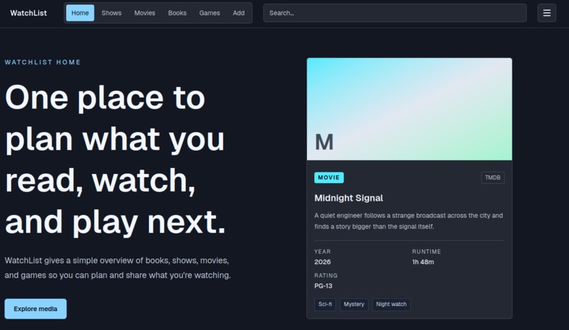 WatchList – screenshot 2