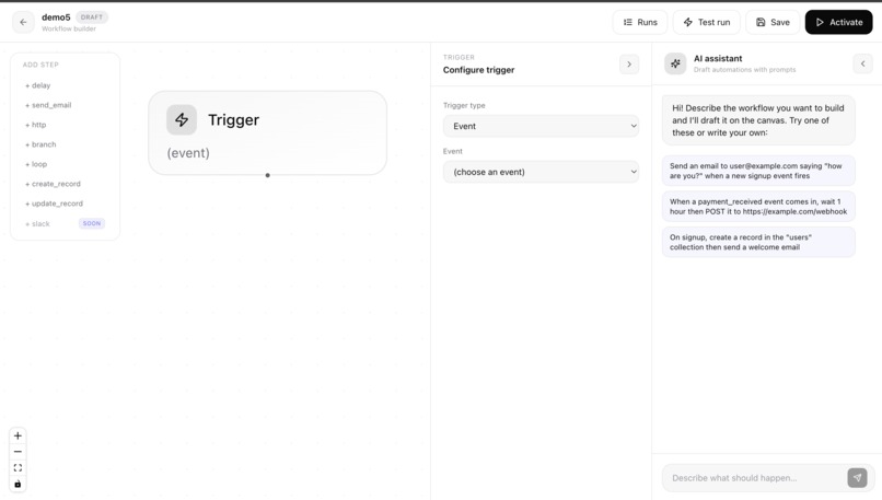 automate workflow – screenshot 2