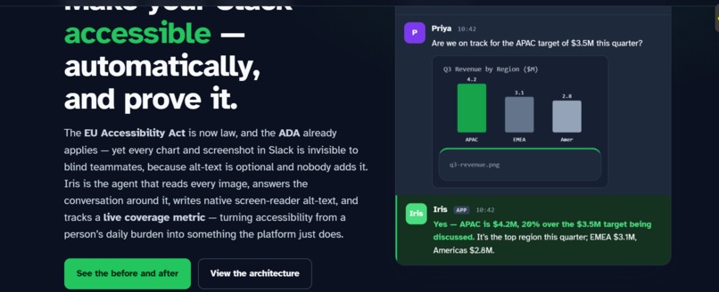 Iris — Automated image accessibility for Blind in Slack – screenshot 6