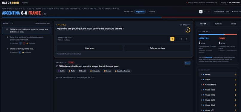 MatchRoom – screenshot 2