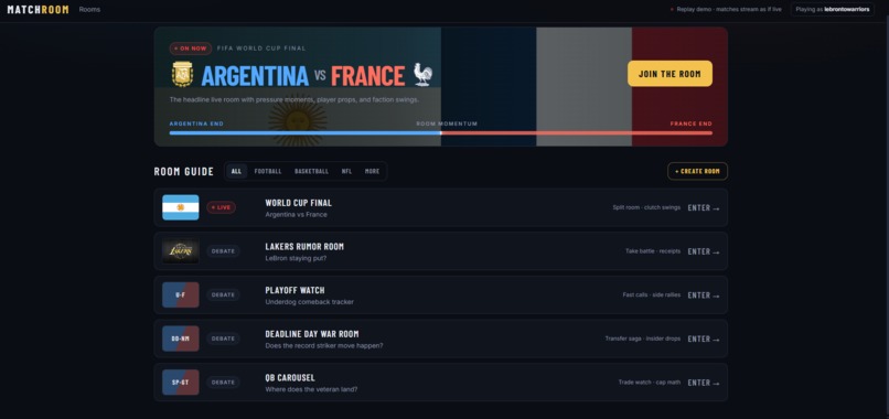 MatchRoom – screenshot 1