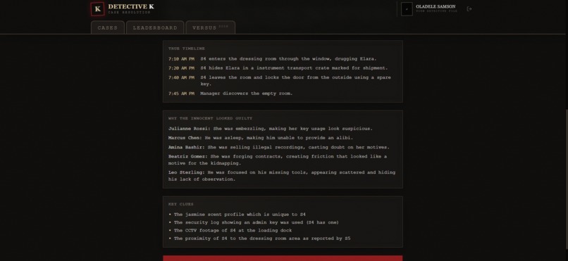 Dossier (Detective K) – screenshot 5