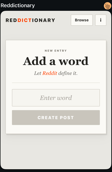 Reddictionary – screenshot 1