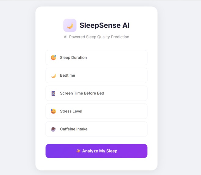 SleepSenseAI – screenshot 1