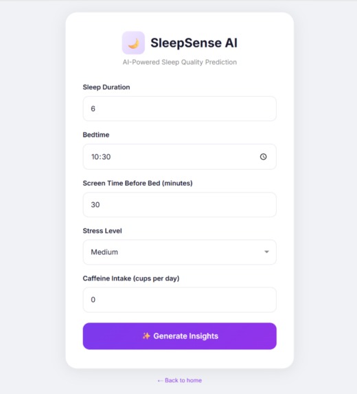 SleepSenseAI – screenshot 2