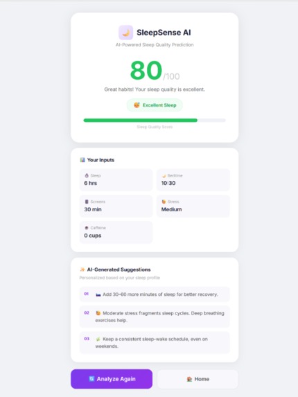 SleepSenseAI – screenshot 3