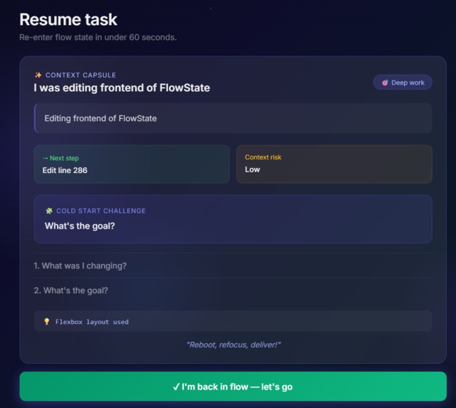 FlowState: AI Context Switcher – screenshot 6