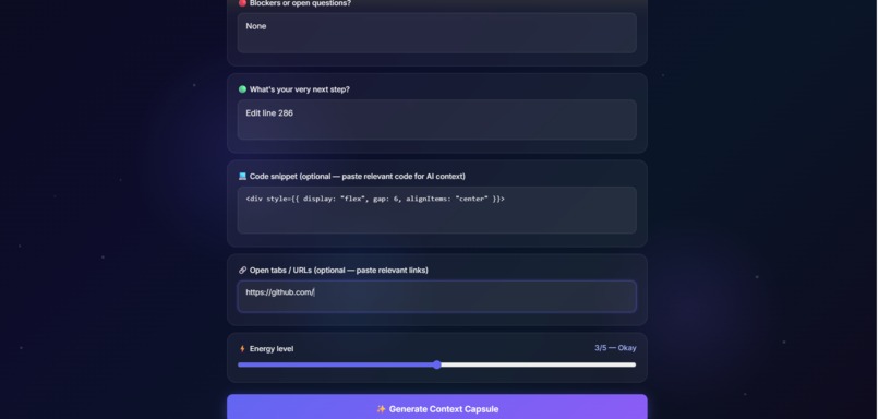 FlowState: AI Context Switcher – screenshot 4