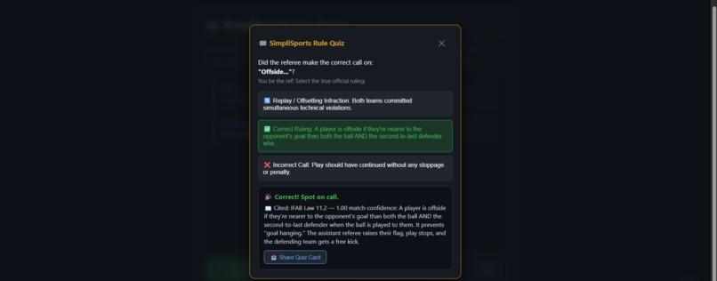 SimpliSports – screenshot 2