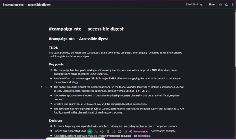 Bridge: the in-Slack accessibility agent – screenshot 3