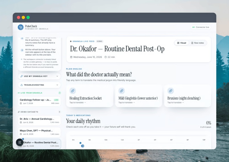 PulseCheck — Granola Clinical Note Assistant – screenshot 1