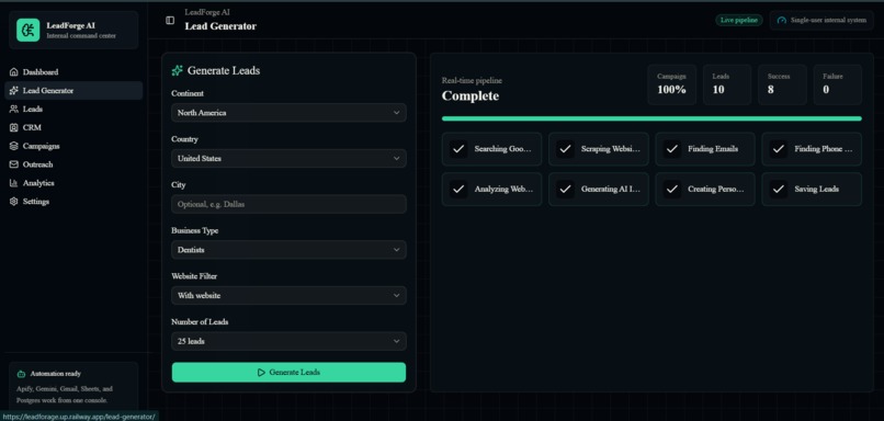 LeadForge AI – screenshot 2