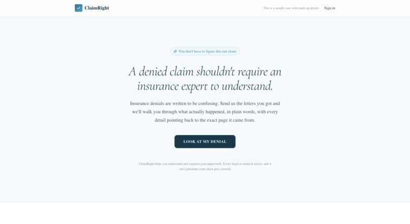 ClaimRight – screenshot 1