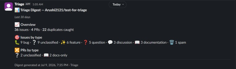 Triage – screenshot 1