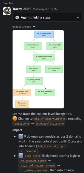 Tracey - your data change intelligence agent for Slack – screenshot 2