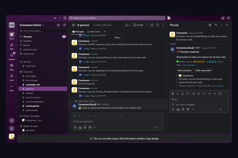 Consensus – screenshot 1