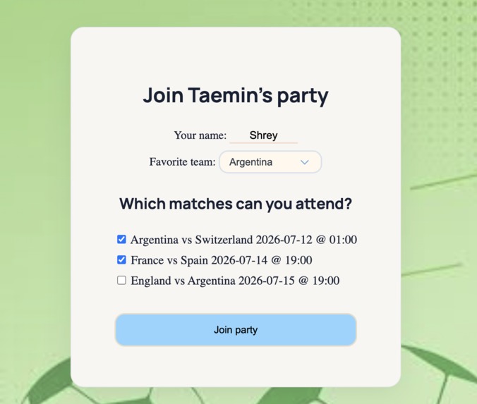 World Cup Party Organizer – screenshot 2
