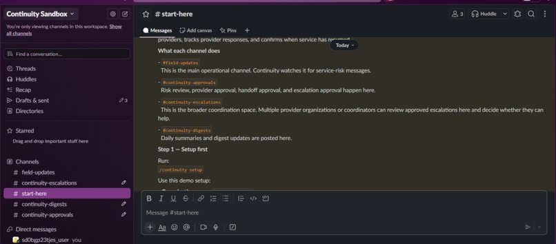 Continuity – screenshot 1
